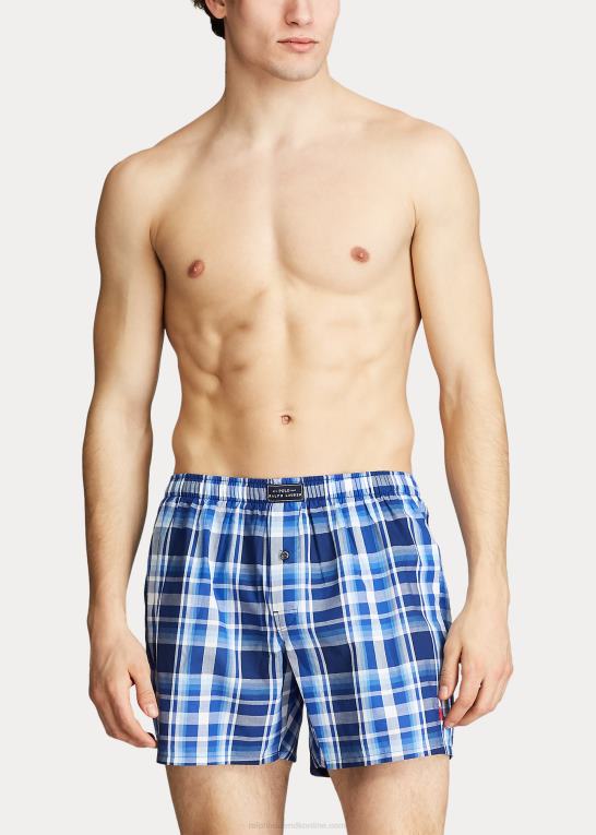 monroe plaid Mænd Ralph Lauren vævet bomuldsbokser Z426B200