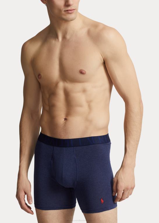 navy/race the sea print Mænd Ralph Lauren stretch boxershorts 3-pak Z426B475