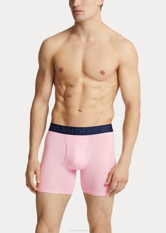 pink/hvid/blå/lilla Mænd Ralph Lauren 4d-flex køleboksershorts 5-pak Z426B362