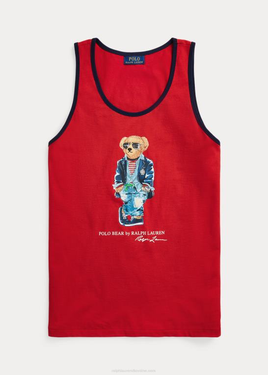 rl 2000 rød Mænd Ralph Lauren polo bear jersey tank Z426B286