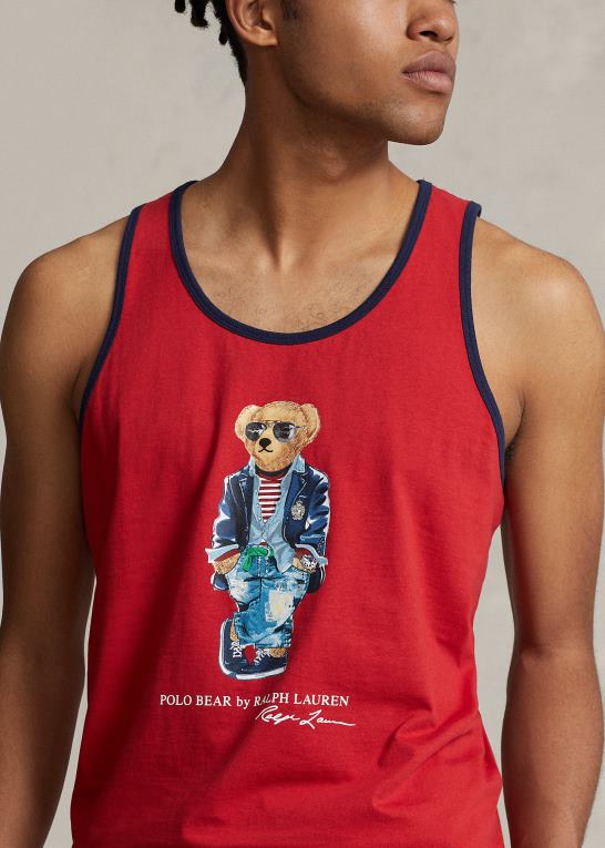 rl 2000 rød Mænd Ralph Lauren polo bear jersey tank Z426B286
