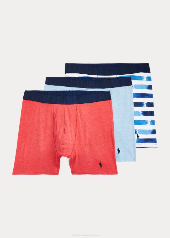 roset/jamaica stribe Mænd Ralph Lauren stretch boxershorts 3-pak Z426B476
