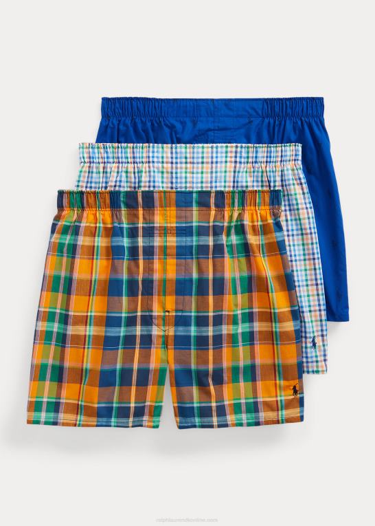 safir plaid/westin Mænd Ralph Lauren klassisk boxer 3-pak Z426B259