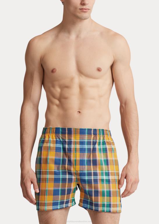 safir plaid/westin Mænd Ralph Lauren klassisk boxer 3-pak Z426B259