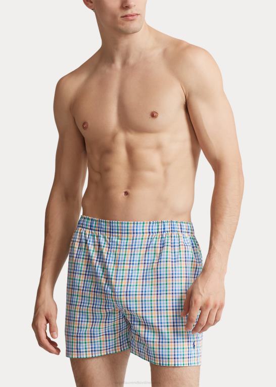 safir plaid/westin Mænd Ralph Lauren klassisk boxer 3-pak Z426B259