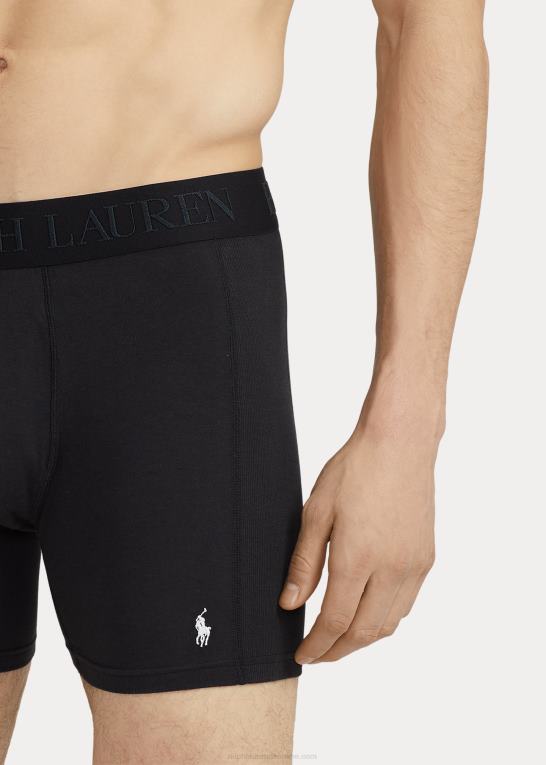sort Mænd Ralph Lauren 4d-flex max flex boxershorts 3-pak Z426B609