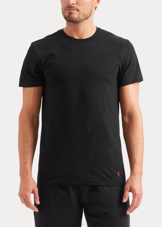 sort Mænd Ralph Lauren klassisk wicking crew undertrøje 5-pak Z426B8540