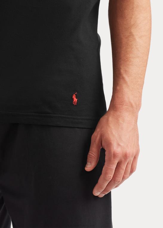 sort Mænd Ralph Lauren klassisk wicking crew undertrøje 5-pak Z426B8540