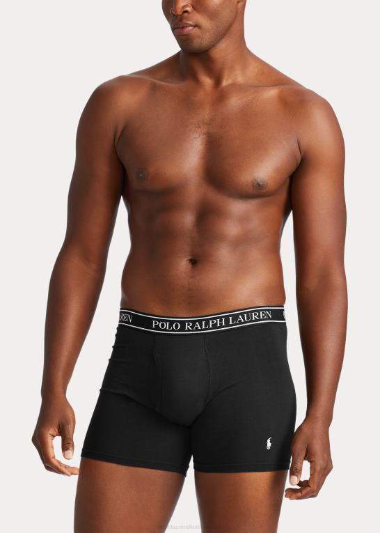 sort/grå Mænd Ralph Lauren stretch boxershorts 3-pak Z426B923
