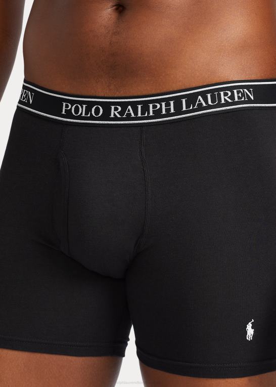 sort/grå Mænd Ralph Lauren stretch boxershorts 3-pak Z426B923