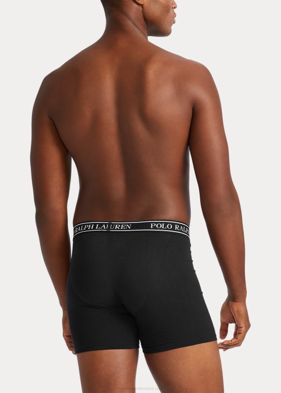 sort/grå Mænd Ralph Lauren stretch boxershorts 3-pak Z426B923