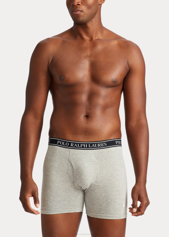 sort/grå Mænd Ralph Lauren stretch boxershorts 3-pak Z426B923