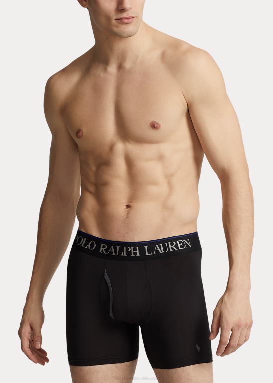 sort/grå/bjerg print Mænd Ralph Lauren 4d-flex mikrofiber bokserbukser 3-pak Z426B364