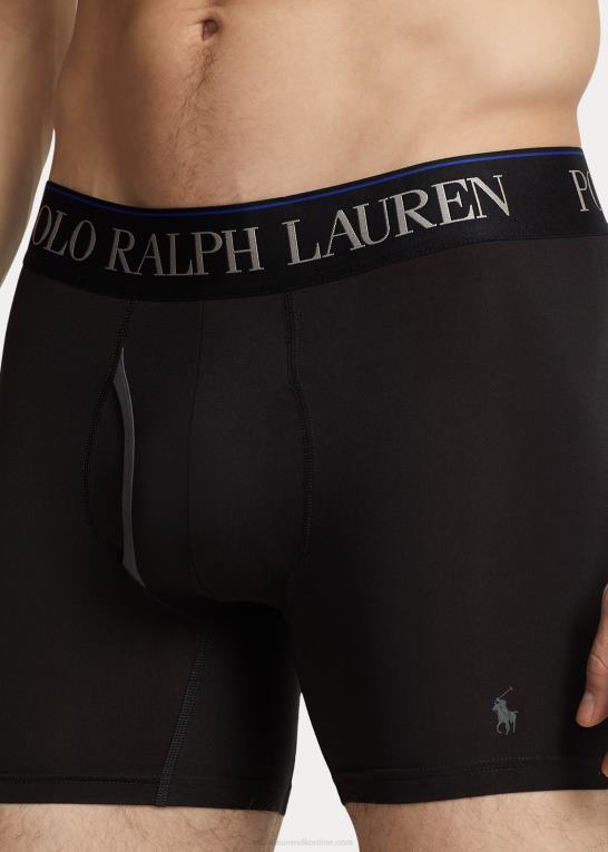 sort/grå/bjerg print Mænd Ralph Lauren 4d-flex mikrofiber bokserbukser 3-pak Z426B364
