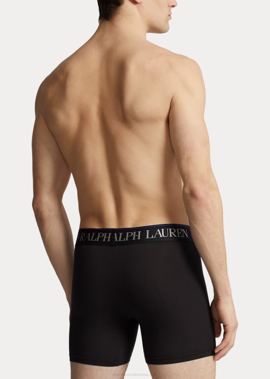 sort/grå/bjerg print Mænd Ralph Lauren 4d-flex mikrofiber bokserbukser 3-pak Z426B364