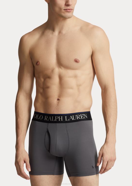 sort/grå/bjerg print Mænd Ralph Lauren 4d-flex mikrofiber bokserbukser 3-pak Z426B364