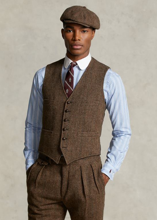 Mænd Ralph Lauren morehouse-kollektionen tweed vest Z426B1311