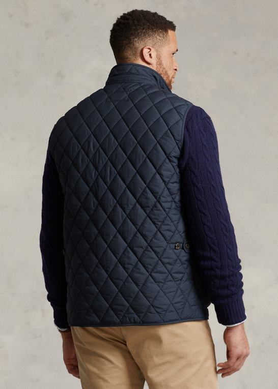 college flåde Mænd Ralph Lauren vandafvisende quiltet vest Z426B1926