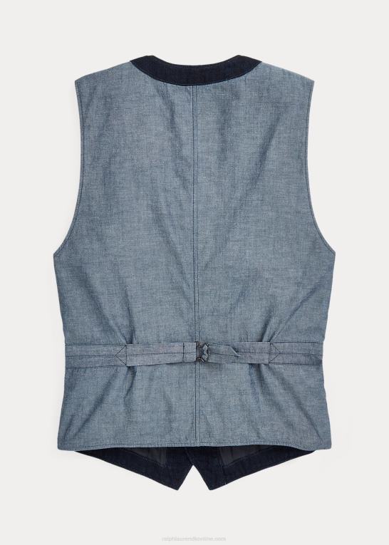 dyb flåde Mænd Ralph Lauren indigo sildebensvest Z426B1752