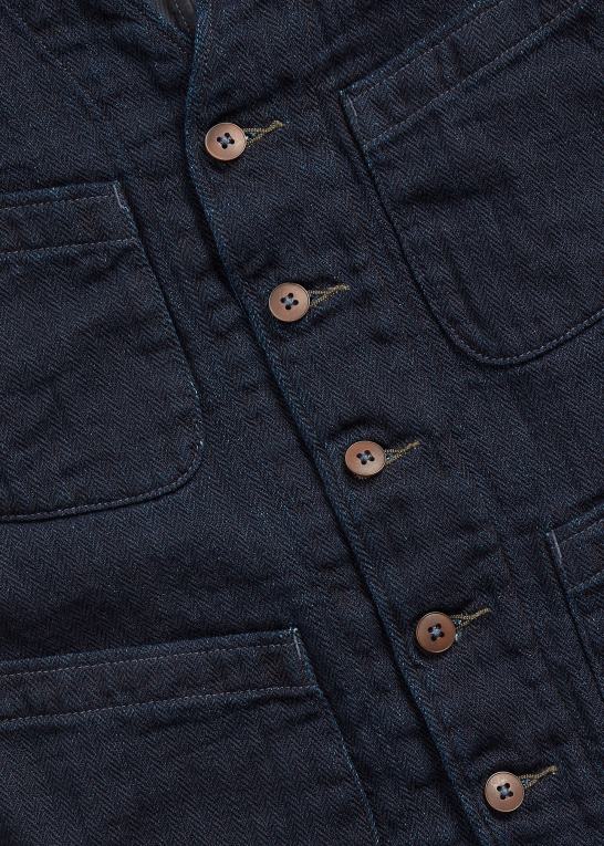 dyb flåde Mænd Ralph Lauren indigo sildebensvest Z426B1752