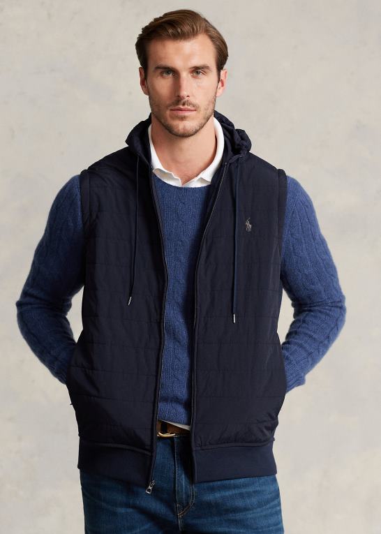 flyverflåde Mænd Ralph Lauren hybrid hættevest Z426B1370