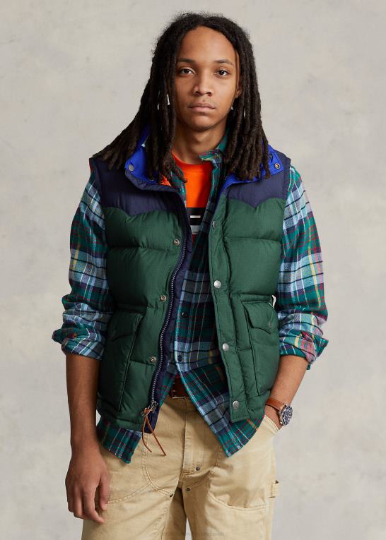 new forest/newport flåde Mænd Ralph Lauren vandafvisende vestlig vest Z426B108