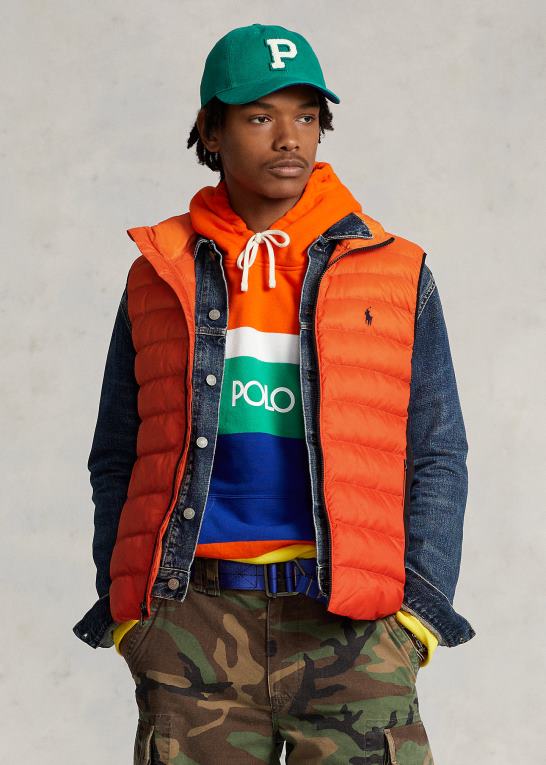 ombre Mænd Ralph Lauren pakkebar hybridvest Z426B136