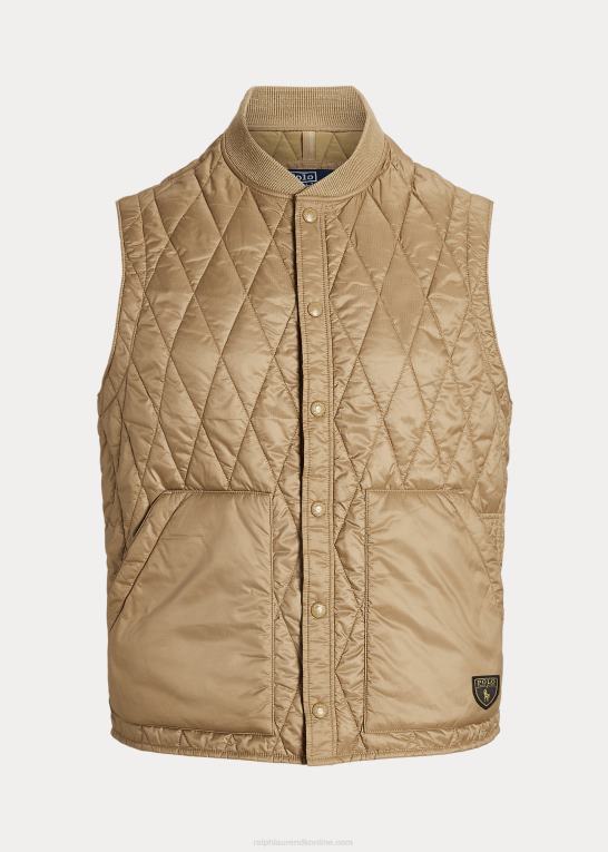 ørken kaki Mænd Ralph Lauren vandafvisende quiltet vest Z426B1199