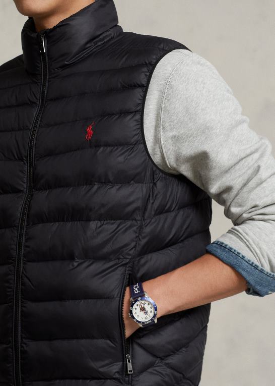 sort Mænd Ralph Lauren den pakbare vest Z426B112