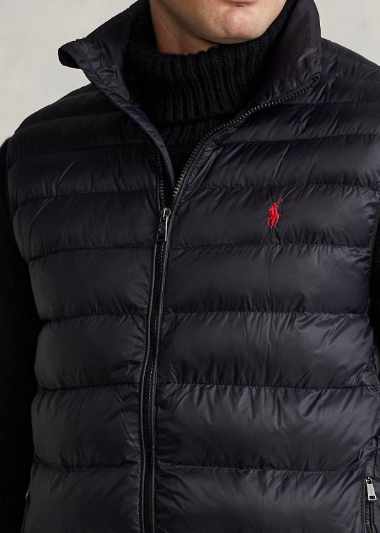 sort Mænd Ralph Lauren den pakbare vest Z426B1921