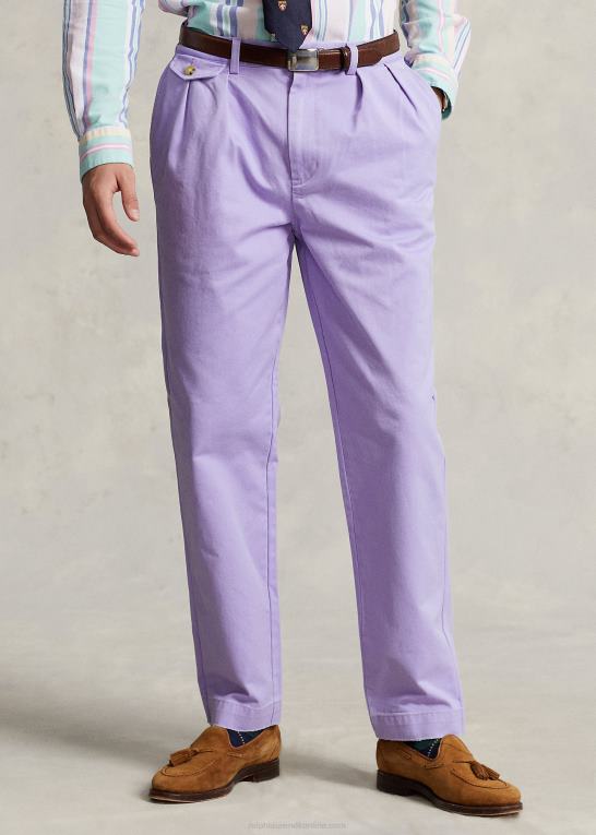 himmel lavendel unisex Ralph Lauren whitman plisserede chinobukser med afslappet pasform Z426B88