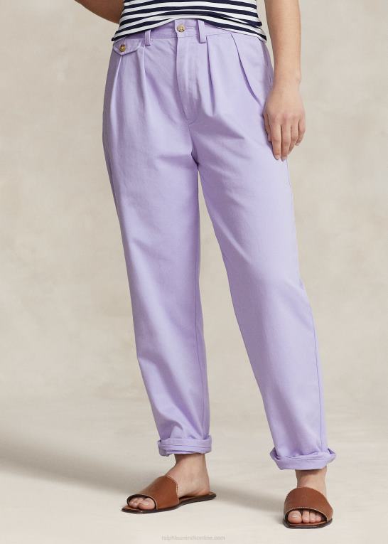 himmel lavendel unisex Ralph Lauren whitman plisserede chinobukser med afslappet pasform Z426B88