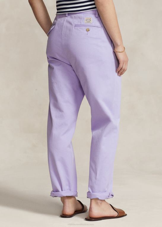 himmel lavendel unisex Ralph Lauren whitman plisserede chinobukser med afslappet pasform Z426B88