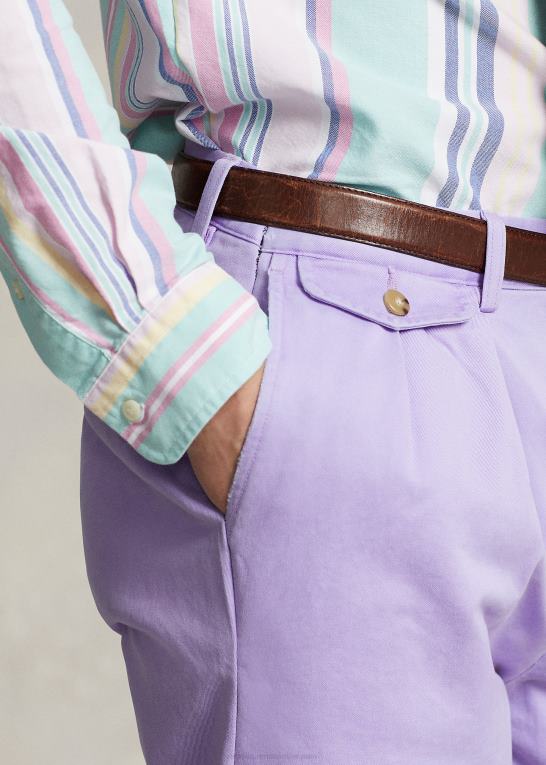 himmel lavendel unisex Ralph Lauren whitman plisserede chinobukser med afslappet pasform Z426B88