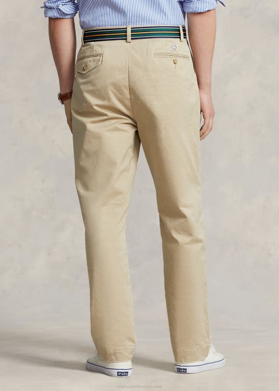 rl kaki unisex Ralph Lauren whitman plisserede chinobukser med afslappet pasform Z426B87