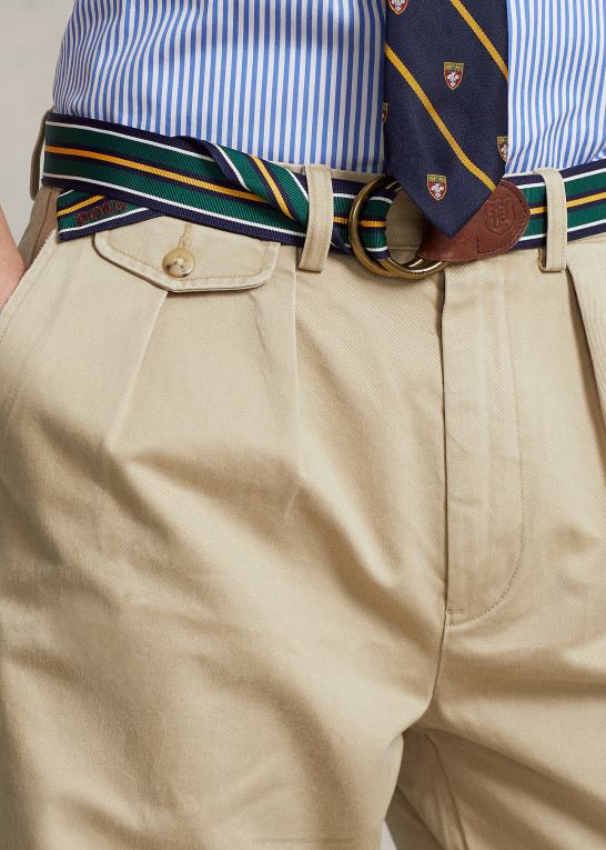 rl kaki unisex Ralph Lauren whitman plisserede chinobukser med afslappet pasform Z426B87