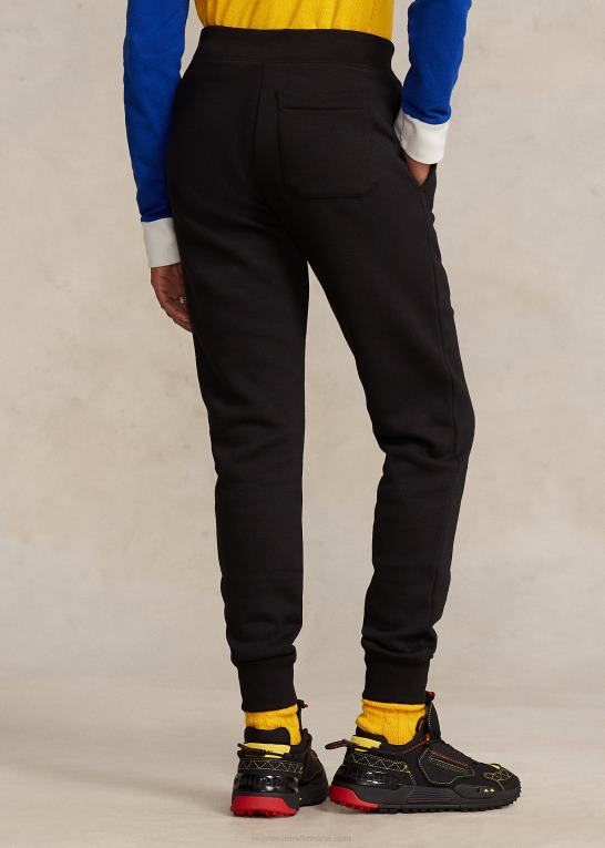 sort guld unisex Ralph Lauren polo sport fleece joggerbukser Z426B703