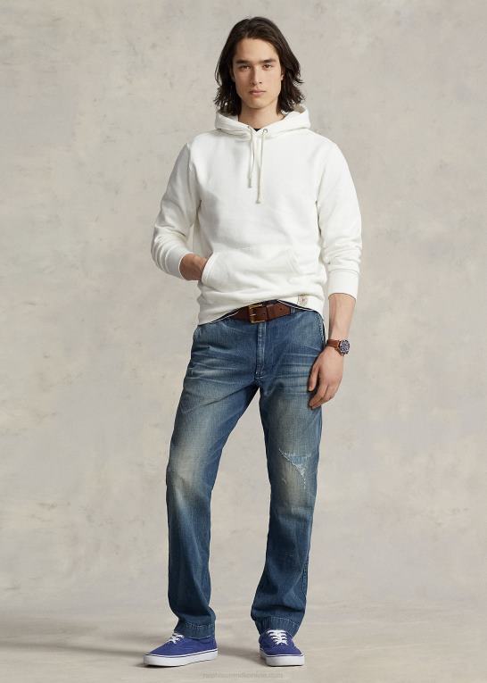 dækvask hvid unisex Ralph Lauren fleece hættetrøje Z426B3407