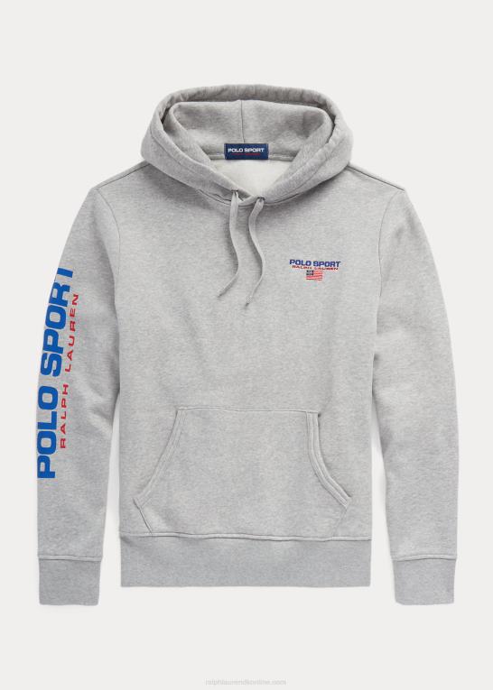 og over lyng/rød unisex Ralph Lauren polo sport fleece hættetrøje Z426B3422
