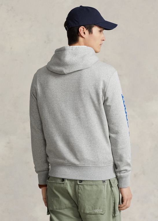 og over lyng/rød unisex Ralph Lauren polo sport fleece hættetrøje Z426B3422