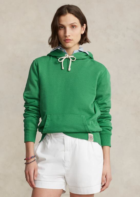 optisk grøn unisex Ralph Lauren fleece hættetrøje Z426B3408