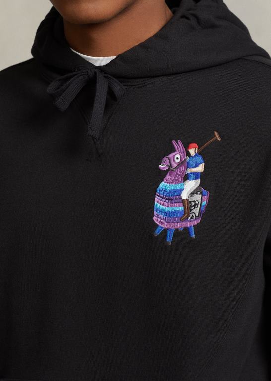 sort unisexpolo ralph lauren x fortnite hættetrøje Z426B3429
