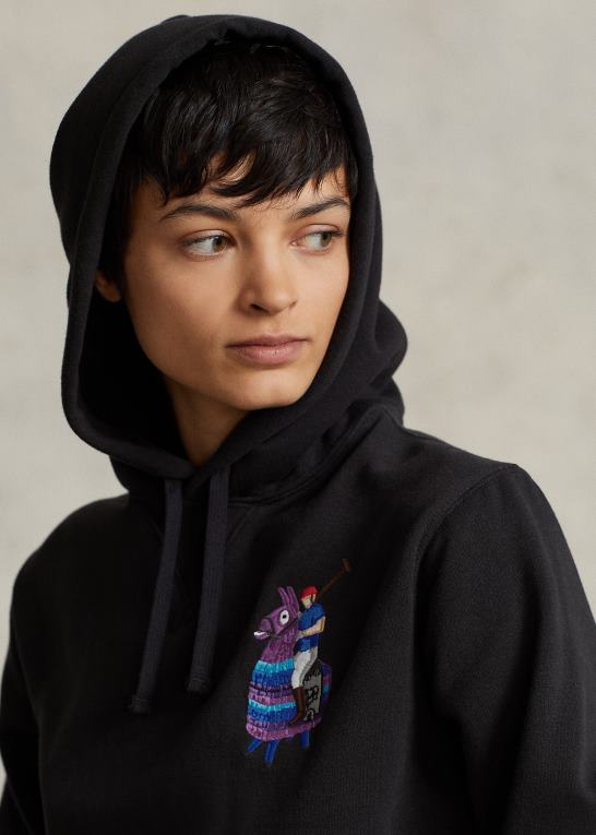 sort unisexpolo ralph lauren x fortnite hættetrøje Z426B3429
