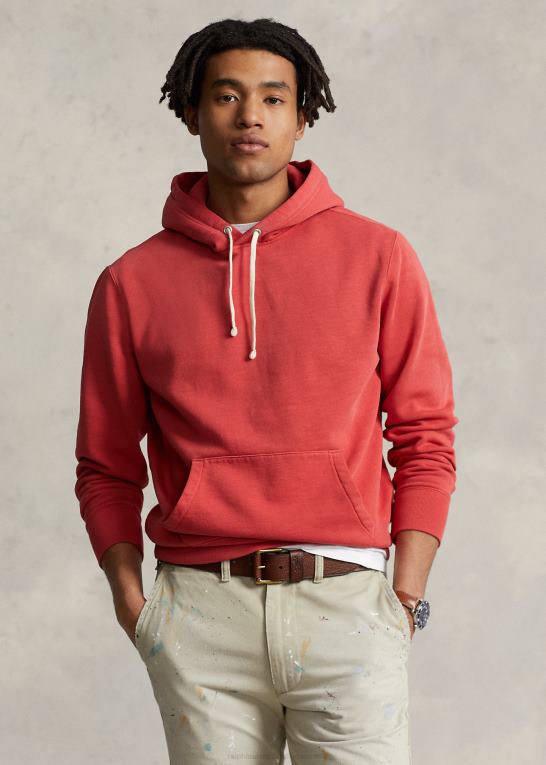 stolpe rød unisex Ralph Lauren fleece hættetrøje Z426B3409