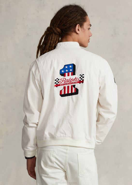 dækvask hvid unisex Ralph Lauren polo sport racing jakke Z426B3411