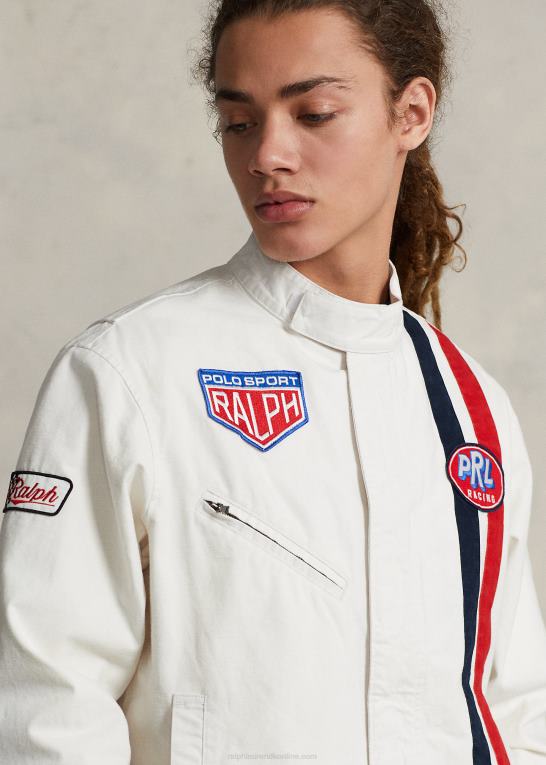 dækvask hvid unisex Ralph Lauren polo sport racing jakke Z426B3411