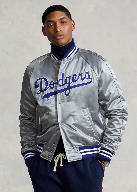 museumsgrå unisexpolo ralph lauren dodgers jakke Z426B3432