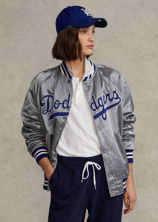 museumsgrå unisexpolo ralph lauren dodgers jakke Z426B3432