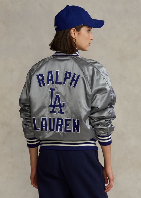 museumsgrå unisexpolo ralph lauren dodgers jakke Z426B3432