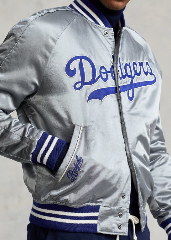 museumsgrå unisexpolo ralph lauren dodgers jakke Z426B3432